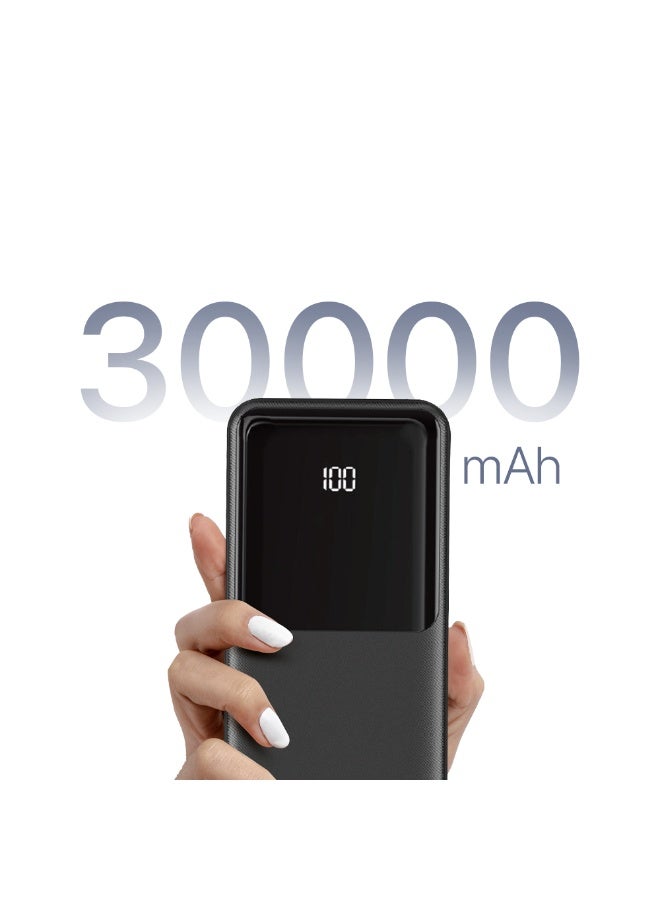 LYCKA Scoop 30PD 30,000mAh Power Bank – 20W PD Fast Charging, 22.5W QC Power, High-Capacity Portable Charger for Smartphones, Tablets & Gaming – Sleek & Reliable Travel Essential - Image 2
